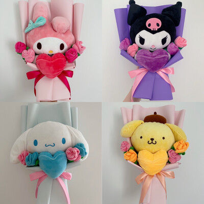 Large Heart Sanrio Bouquet A (4 TYPES)