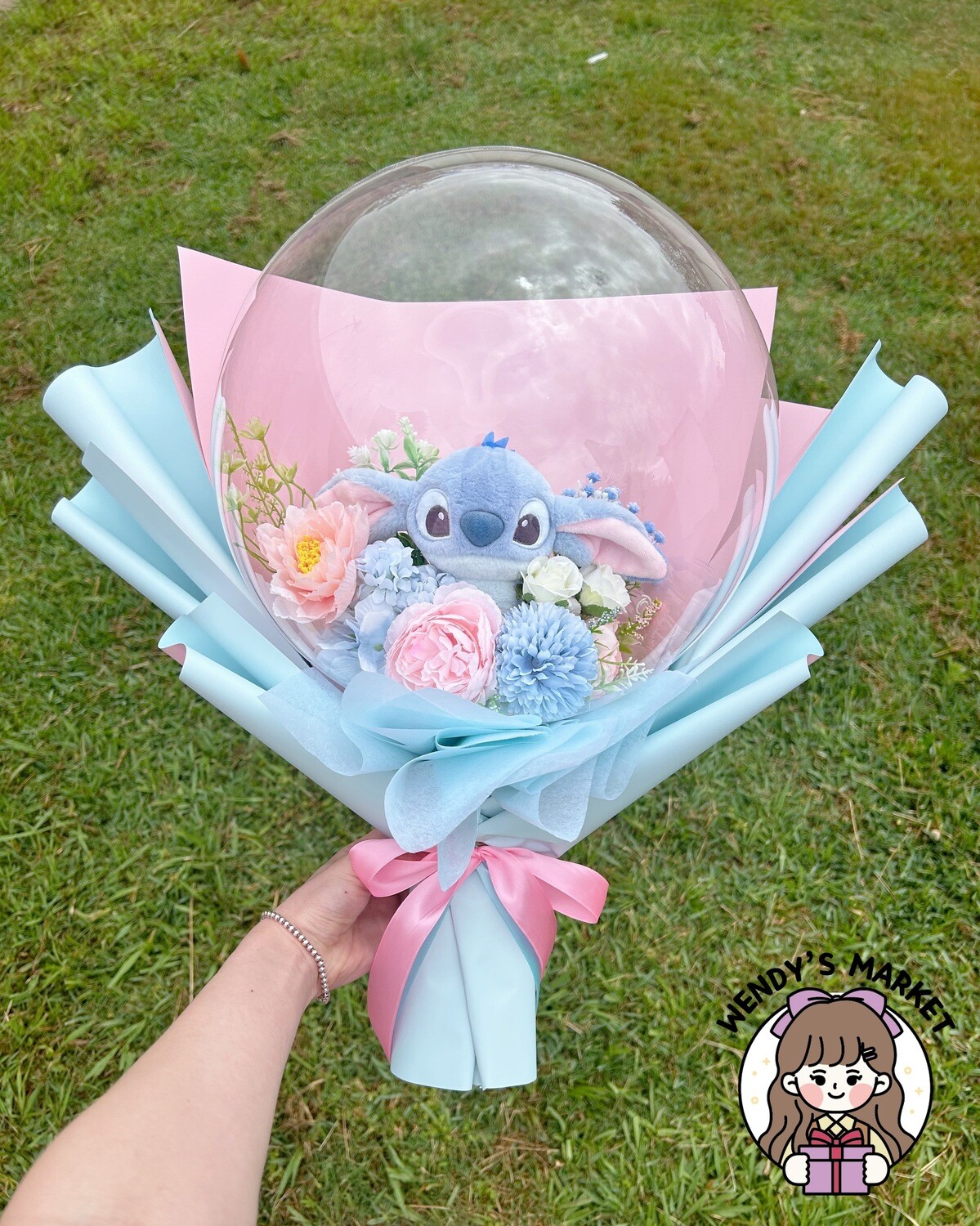 Stitch / Angel Balloon Bouquet