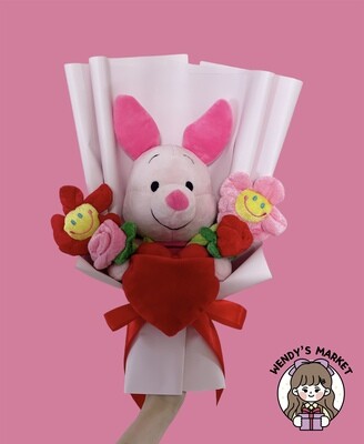 Heart Piglet Bouquet