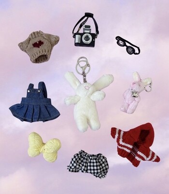 Plush Bag Charm (Fluffy Bunny)
