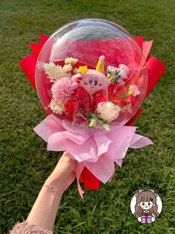 Small Plush Balloon Bouquet (Kirby)