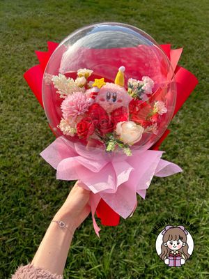 Small Plush Balloon Bouquet (Kirby)