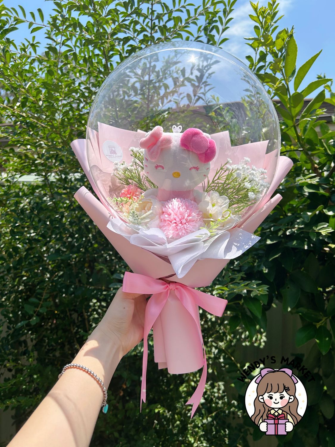 Small Plush Balloon Bouquet (Pastel Sanrio)