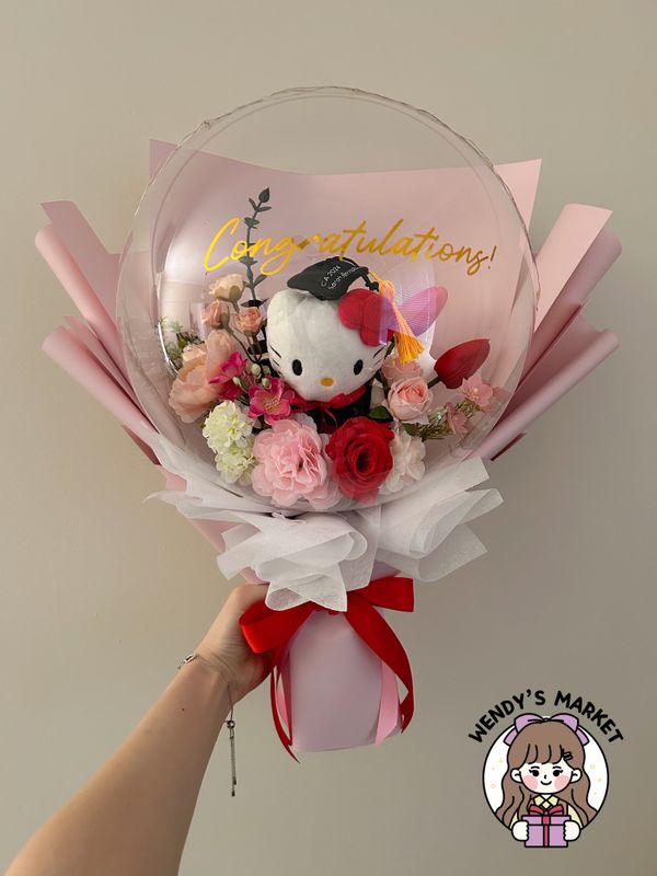 Balloon Plush Bouquet (Personalised Graduation Hat)
