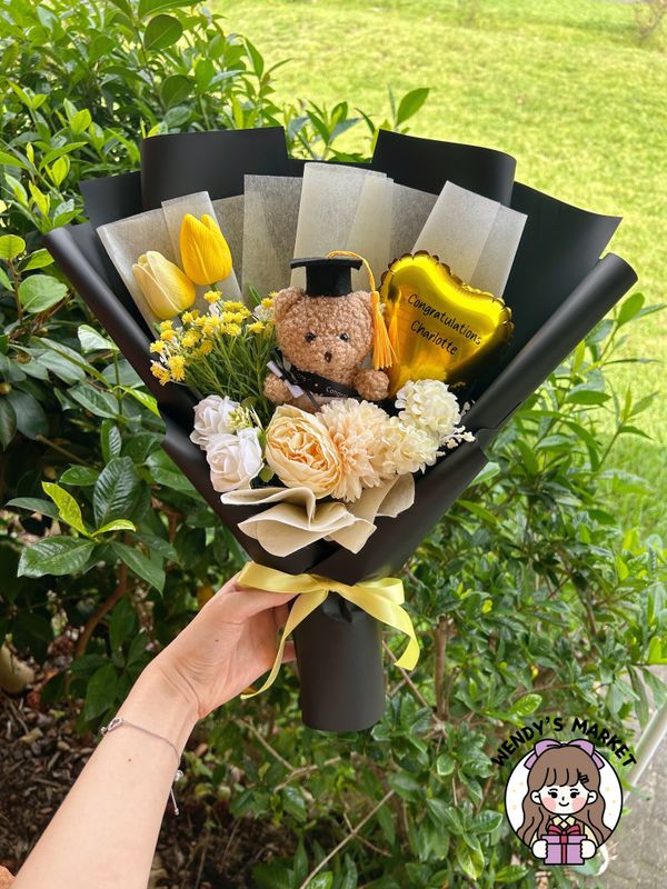 Graduation Teddy Bear Bouquet