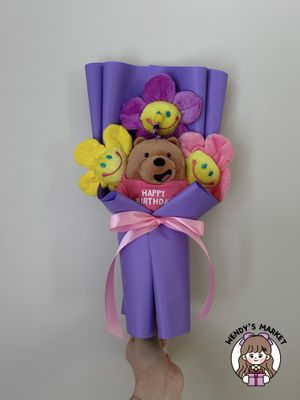 Small HBD Grizzly Bear Bouquet