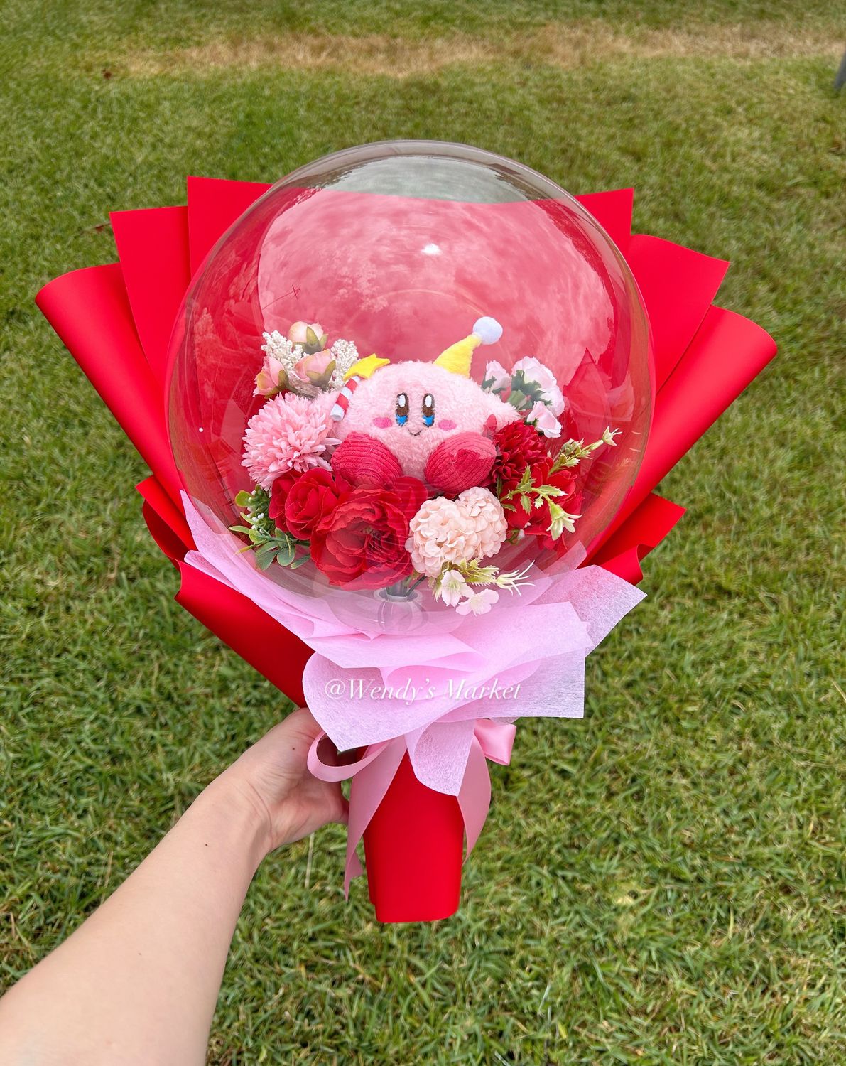 Small Plush Balloon Bouquet (Kirby)