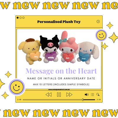 Personalised Plush Toy (Sanrio Heart - 5 Types)