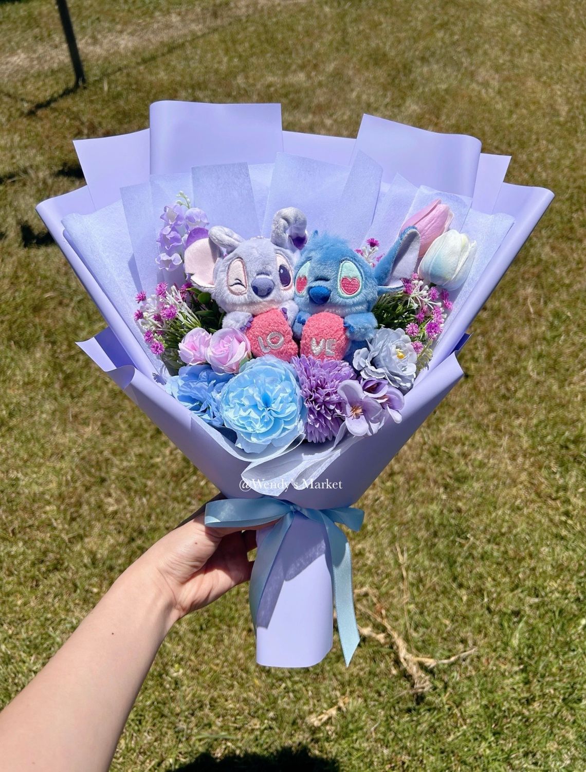 Plush Bouquet, Type of bouquet: Stitch &amp; Angel Bouquet