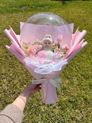 Plush Balloon Bouquet (Labubu Pin for Love)