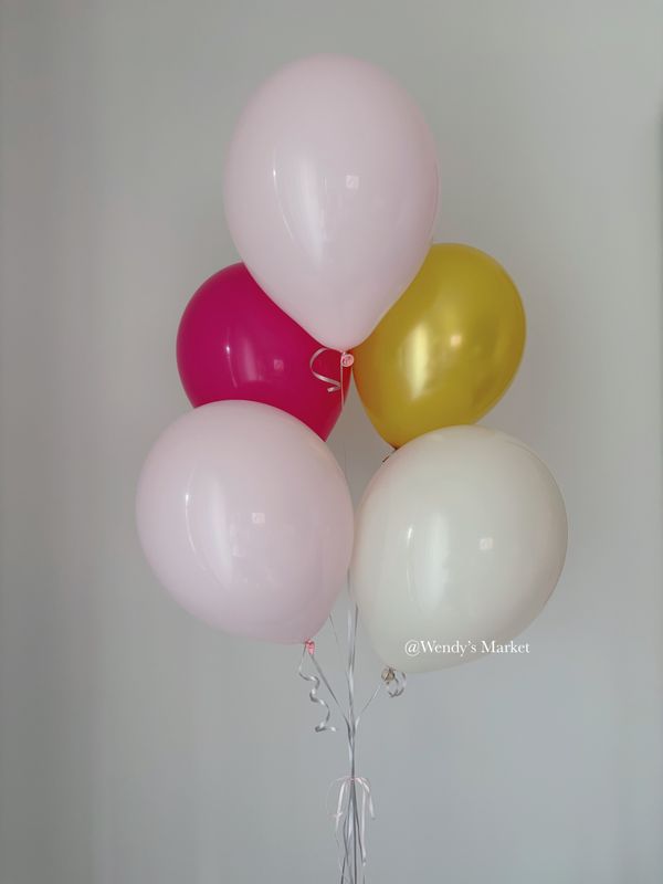 5 x Latex Helium Balloons