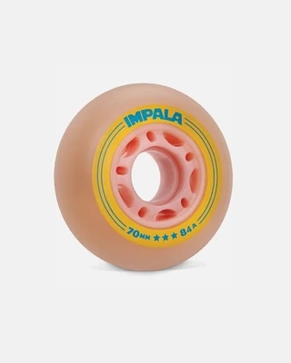 Impala Inline Skate Wheels - 4-pack yellow/pink