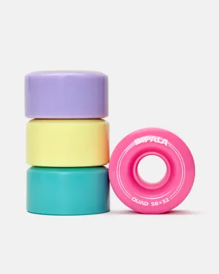 Impala Roller Skate Wheels - 4-pack Pastel Multi