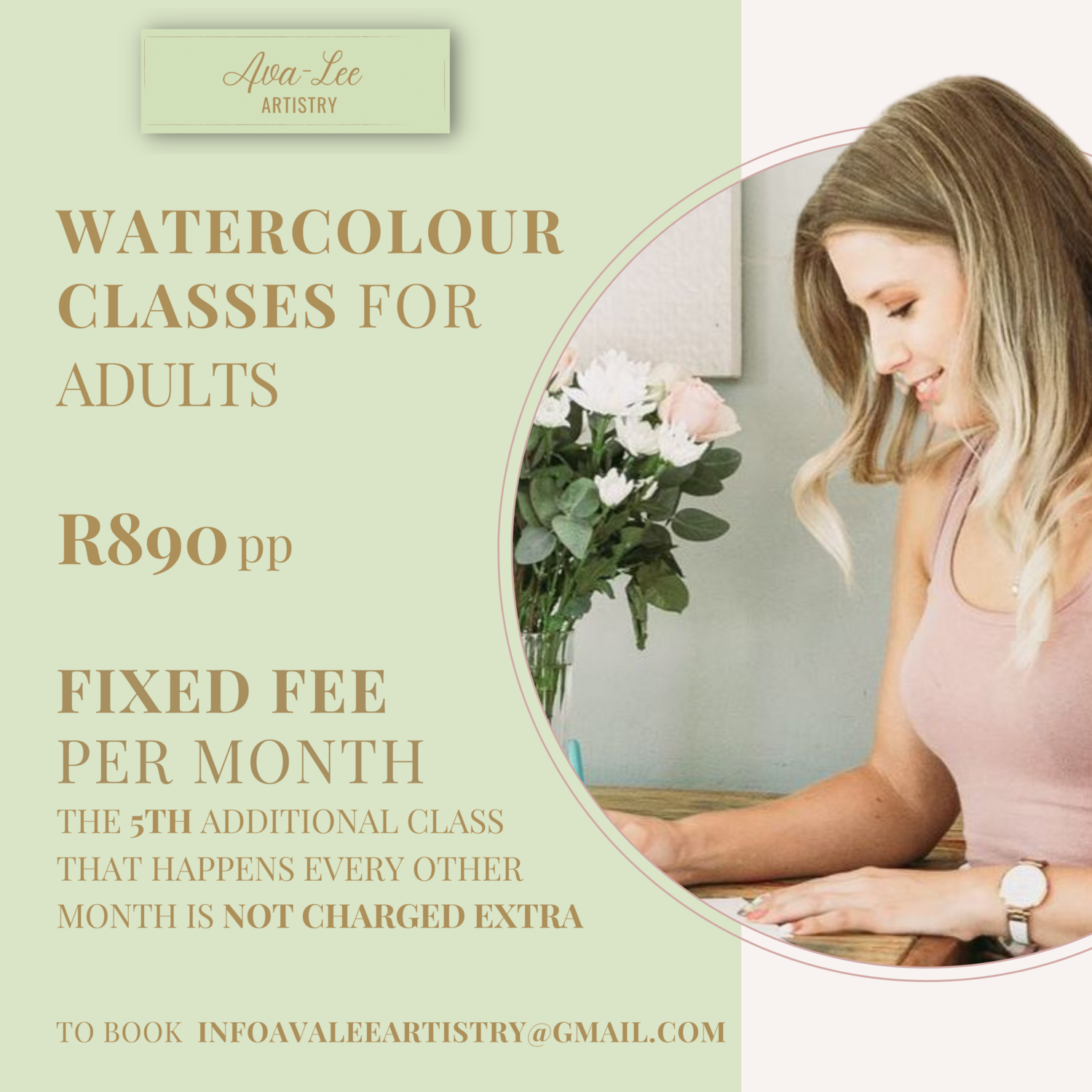Watercolour monthly classes