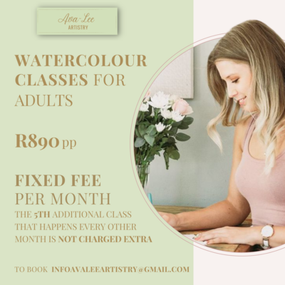 Watercolour monthly classes