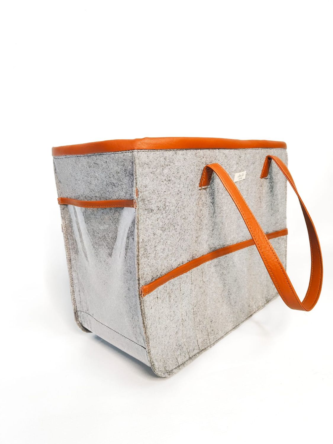 Standard light grey bag with tan trimming