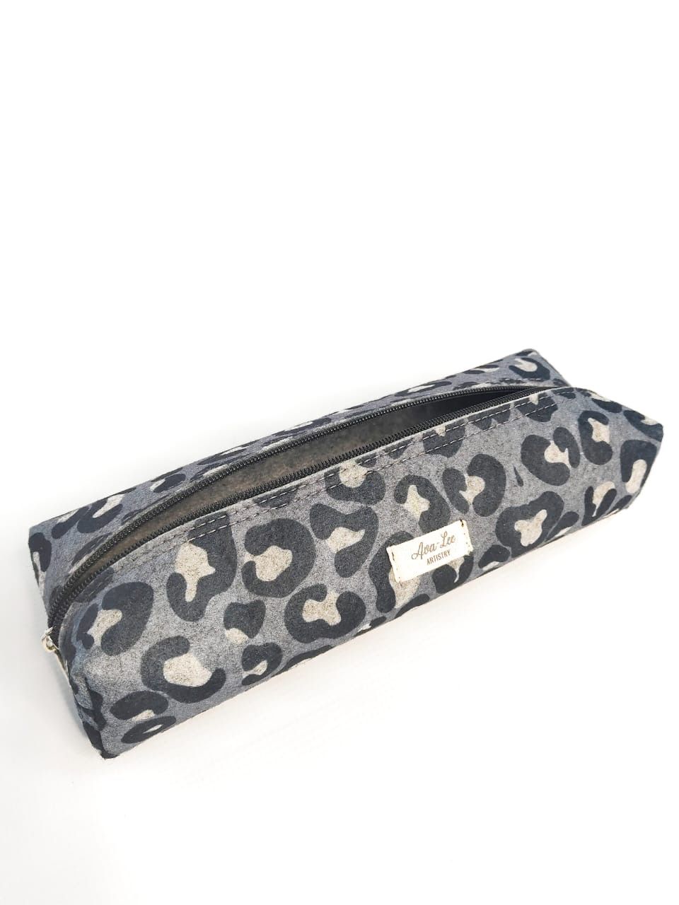Leopard print stationary bag