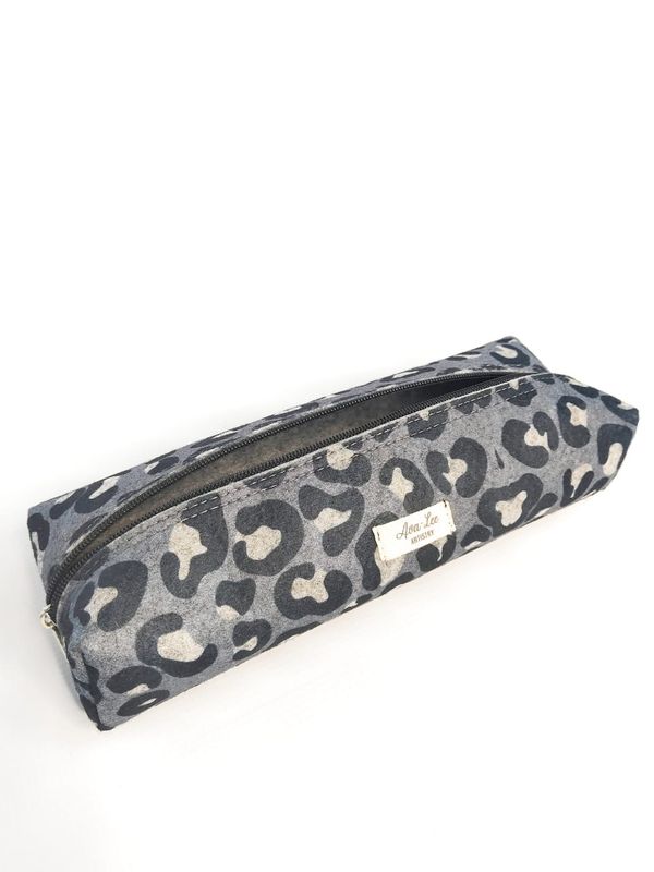 Leopard print stationary bag