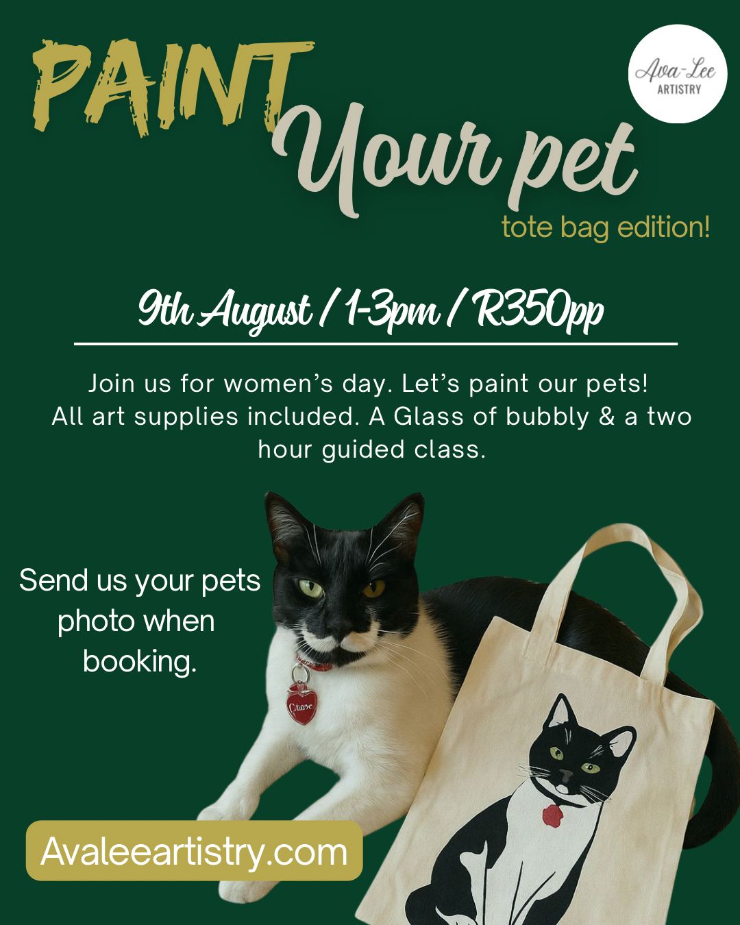 Paint your pet tote bag edition.