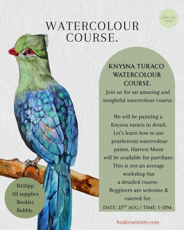 Watercolour Knysna Turaco