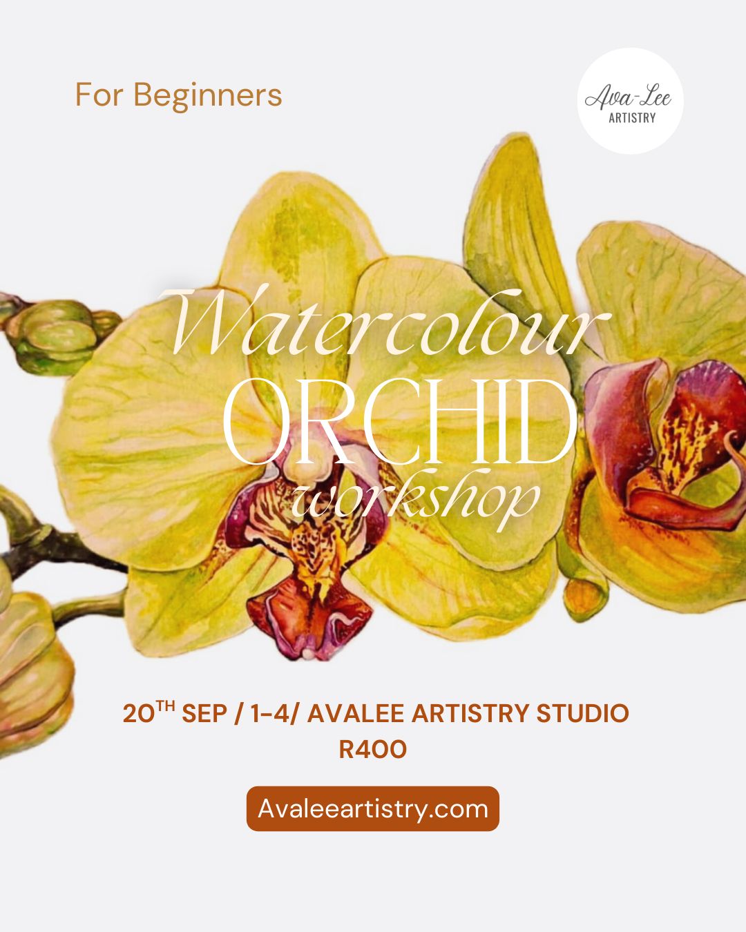 Watercolor orchid class