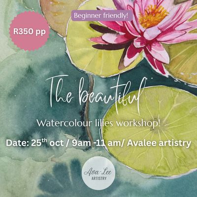 Watercolour water lilies