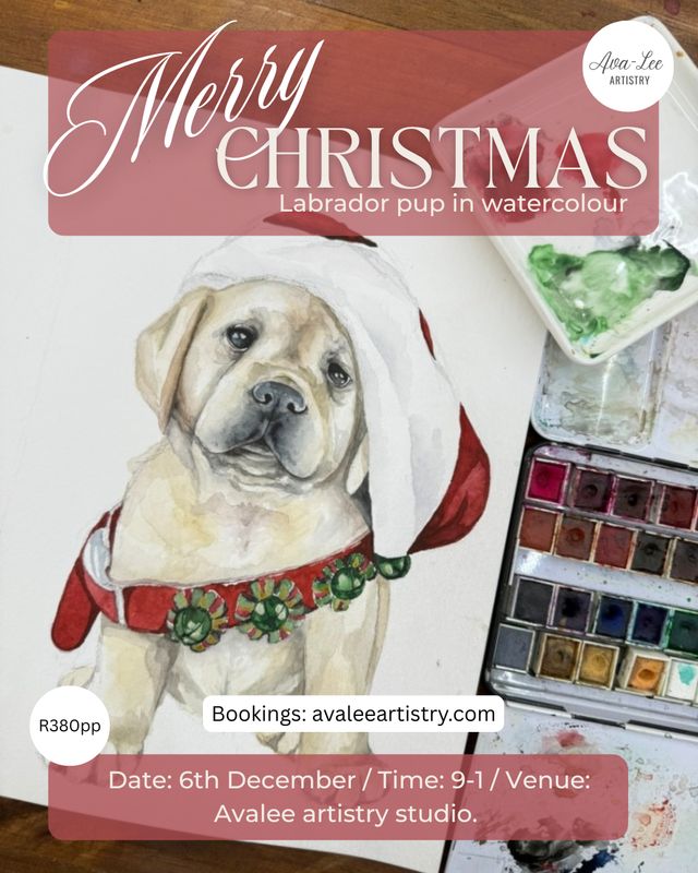 Watercolour Christmas Labrador