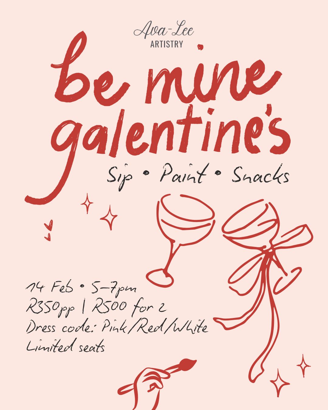 Be Mine Galentine’s – Sip &amp; Paint Night