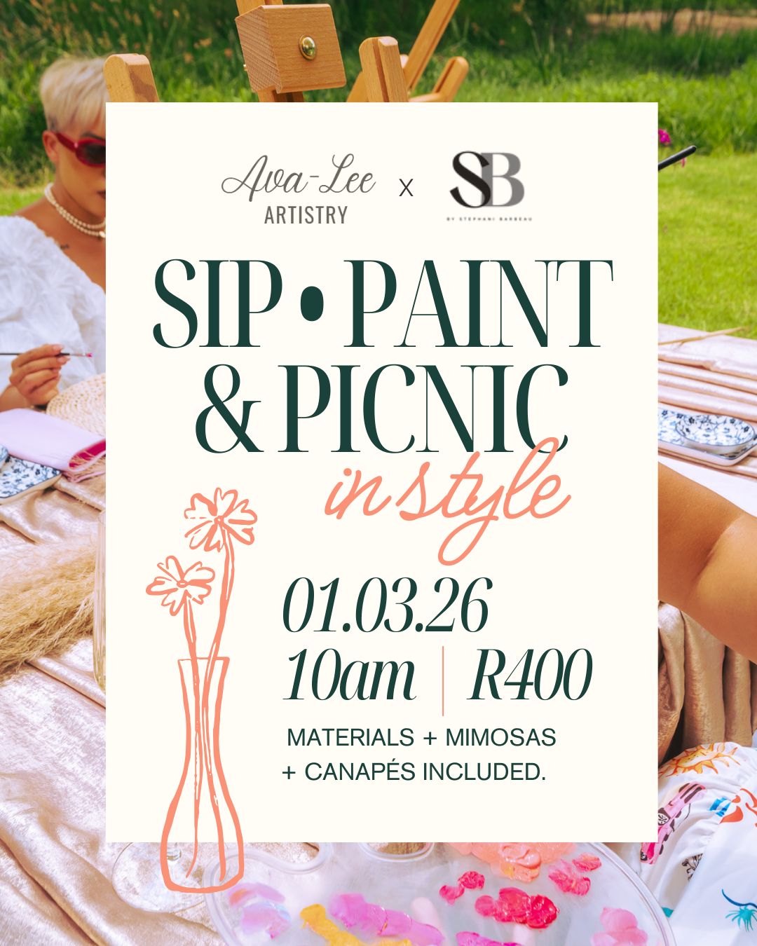 Sip &amp; Paint Picnic with By Stephani Barbeau