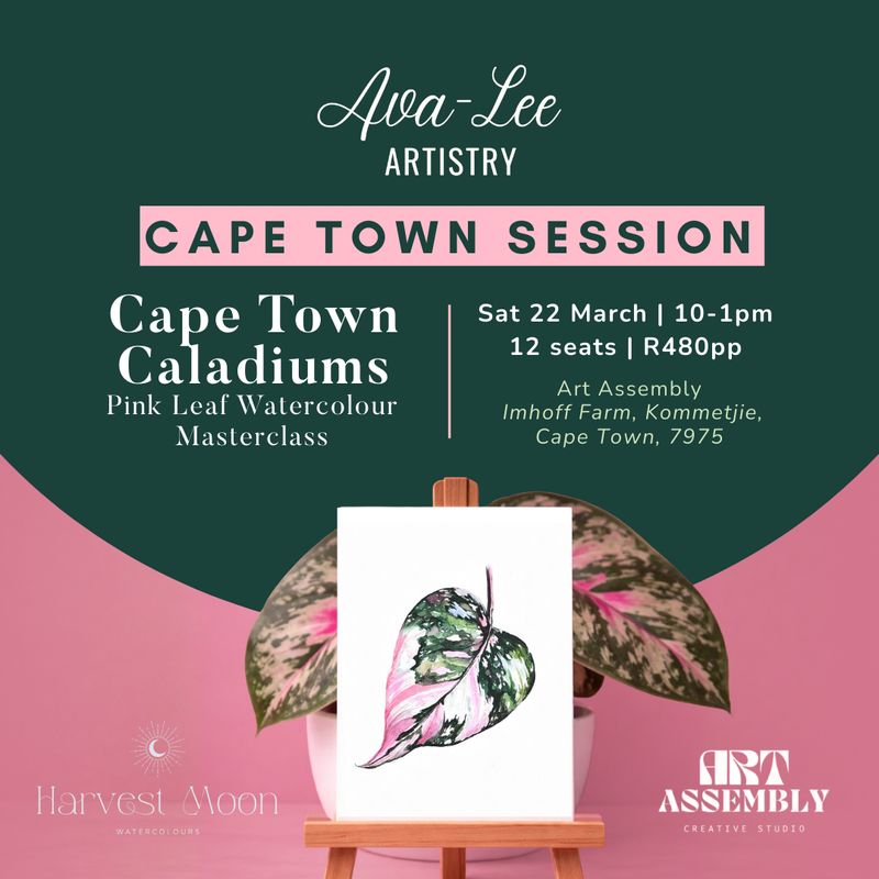 Cape Town Caladiums: Pink Leaf Watercolour Masterclass