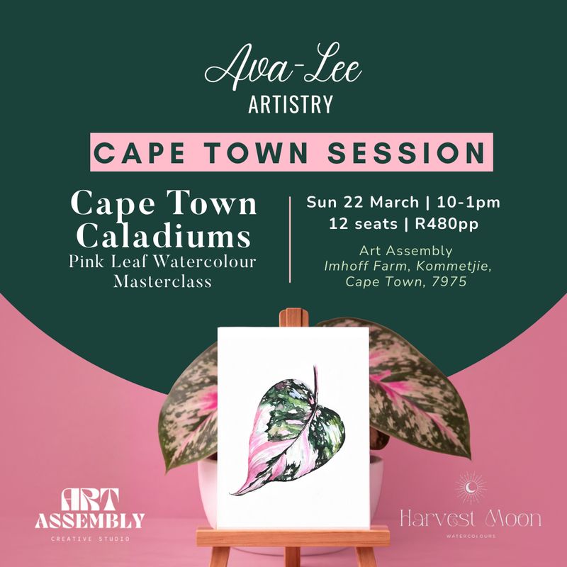 Cape Town Caladiums: Pink Leaf Watercolour Masterclass