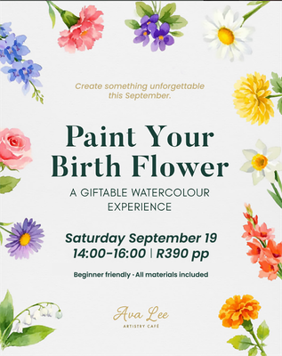 Paint Your Birth Flower – Personalised Watercolour Workshop
