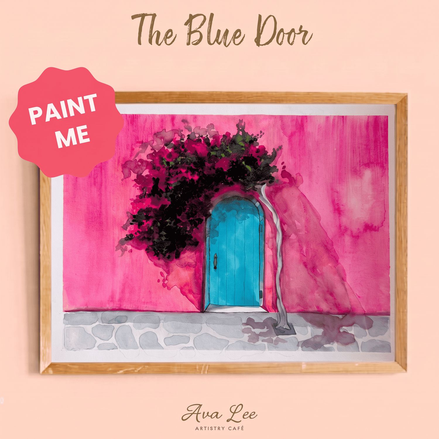 Grande watercolour - Blue Door