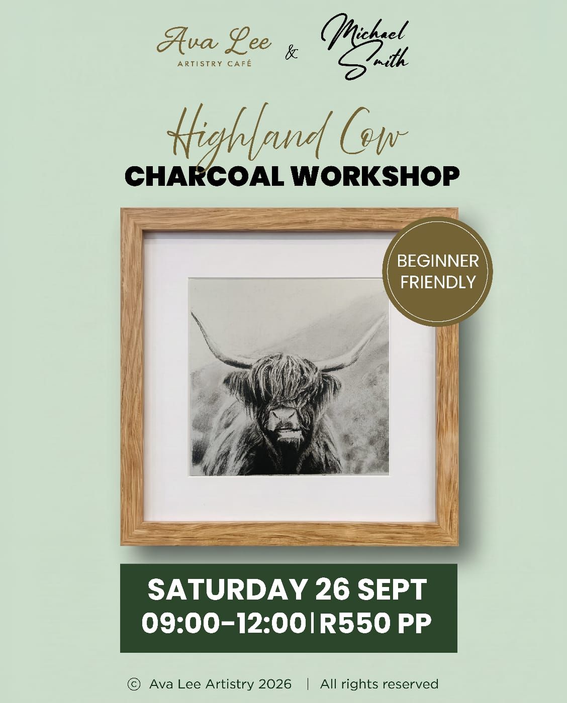 ​Highland Cow Charcoal Workshop with Michael Smith