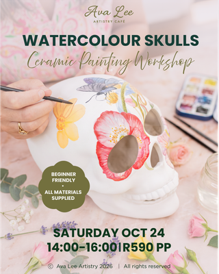 Watercolour skulls