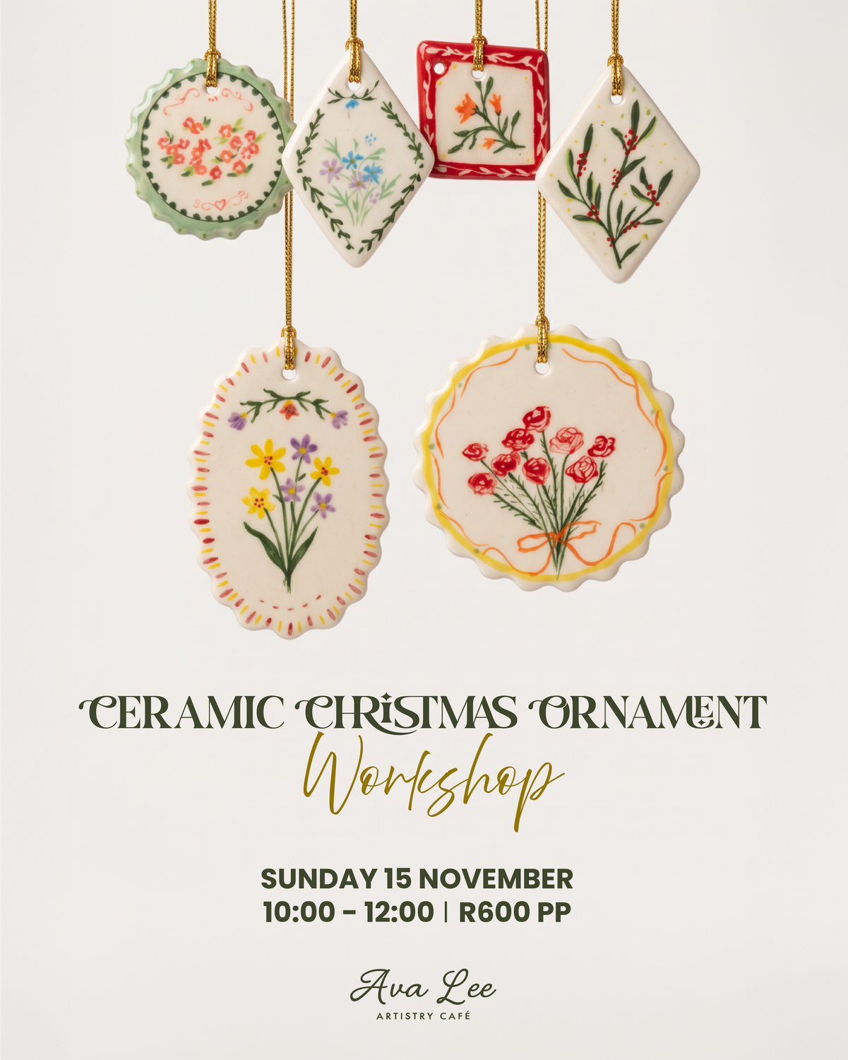 Ceramic Christmas ornament workshop