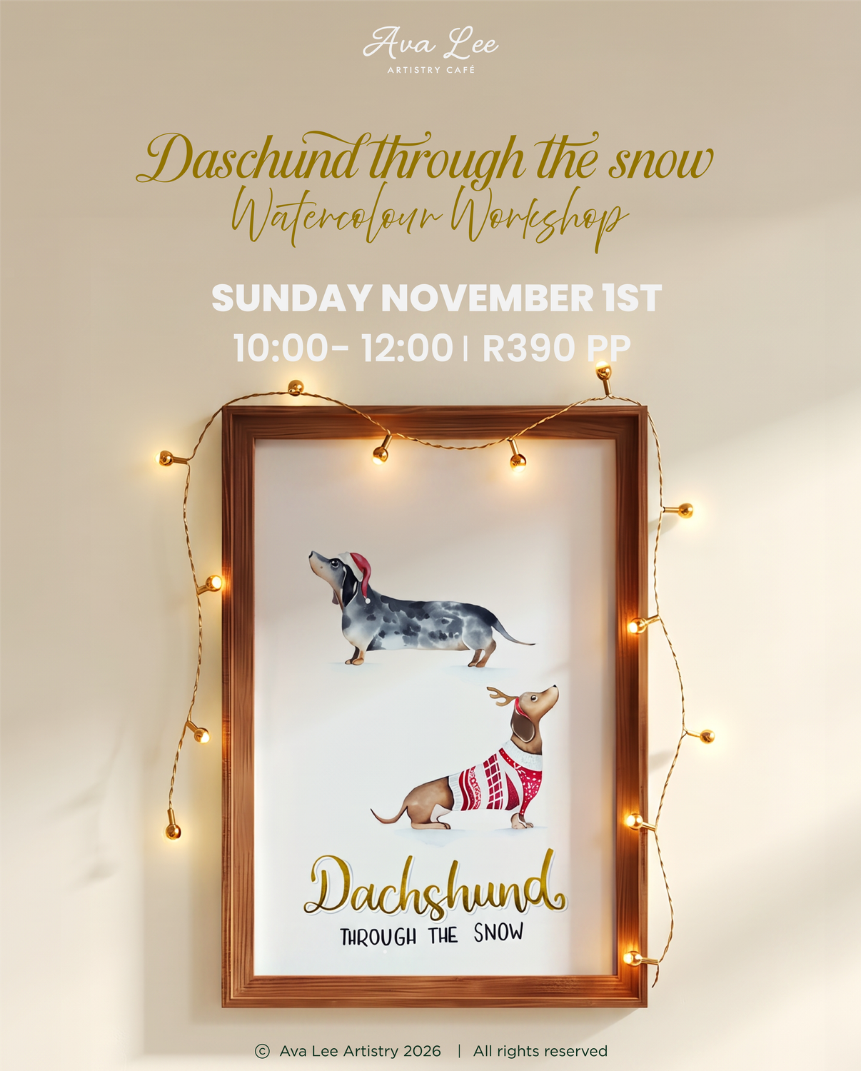Dachshund Through the Snow – Watercolour Workshop