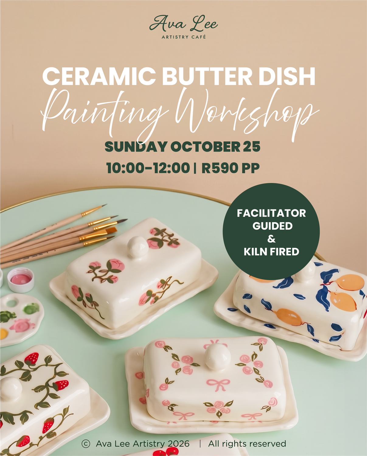 Ceramic Butter Dish Painting Workshop