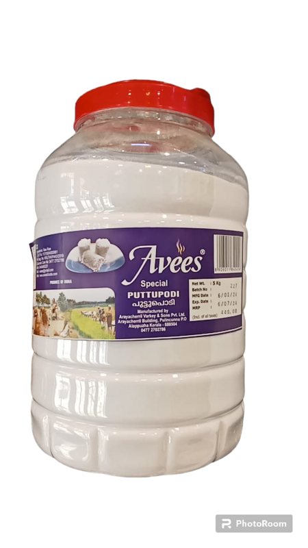 Puttu Flour White (Normal Roasted) 5kg Tin - Avees