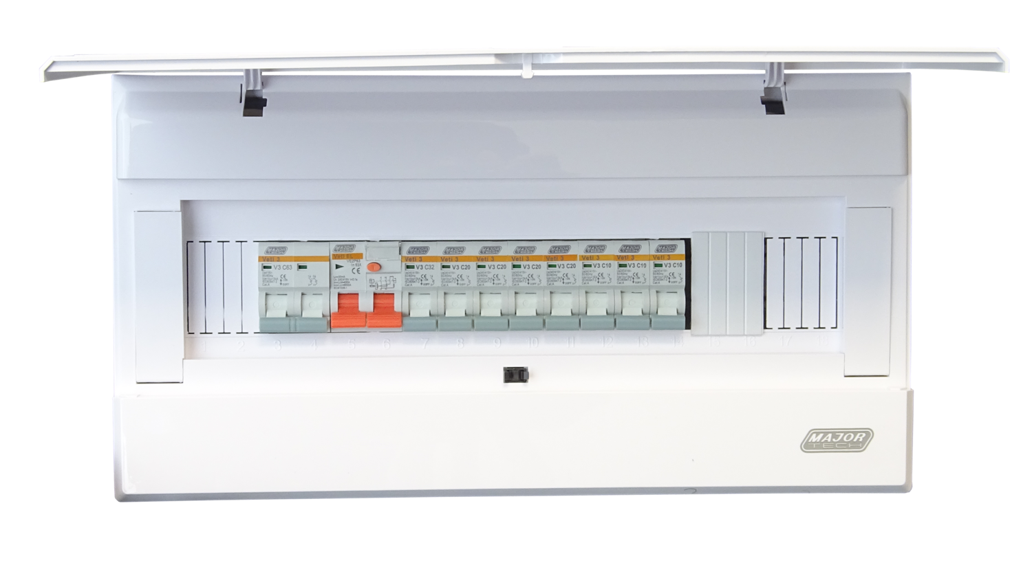 Assembled 18 Way Distribution Board (Flush Mount) ESS