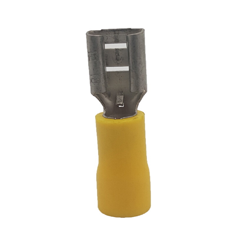 Fully PreInsulated Female Disconnector 10mm x 12mm Yellow (100/Pkt)