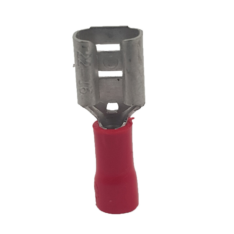 Fully PreInsulated Female Disconnector 5mm x 6.4mm Red (100/Pkt)