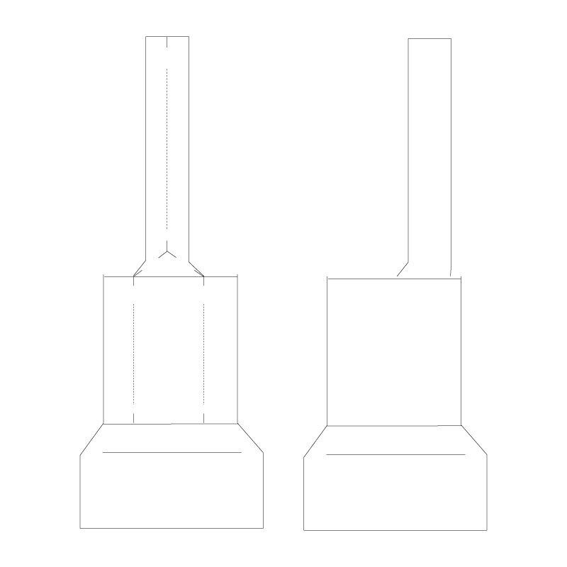 Pre-Ins Pin Terminals 1.9x10mm - Blue (100/Pkt)