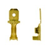 Uninsulated Brass Open Barrel Male Disc - 6.3mm (100/Pkt)