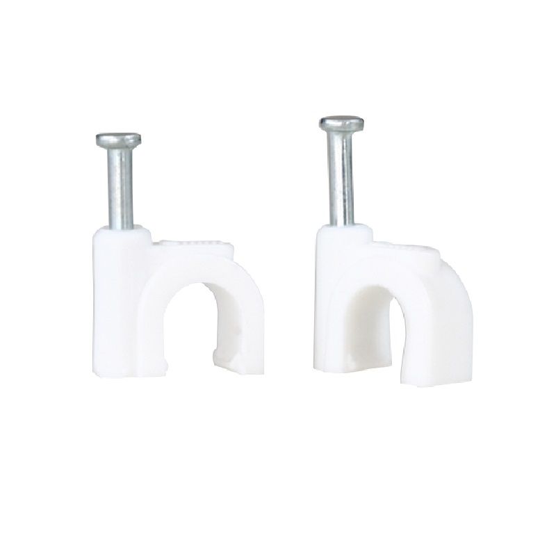 Cable Clips Round 3.5mm White (100/Pkt)