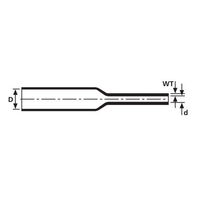 Heatshrink SGP 6.4/3.2mm x 1m - White (1/Pkt)