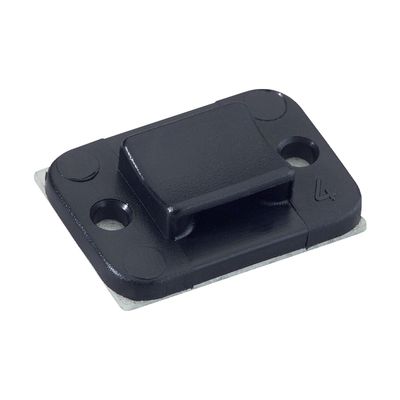 Screwable Fixing Mounts (Black) 30x30x4.4mm (100/Pkt)