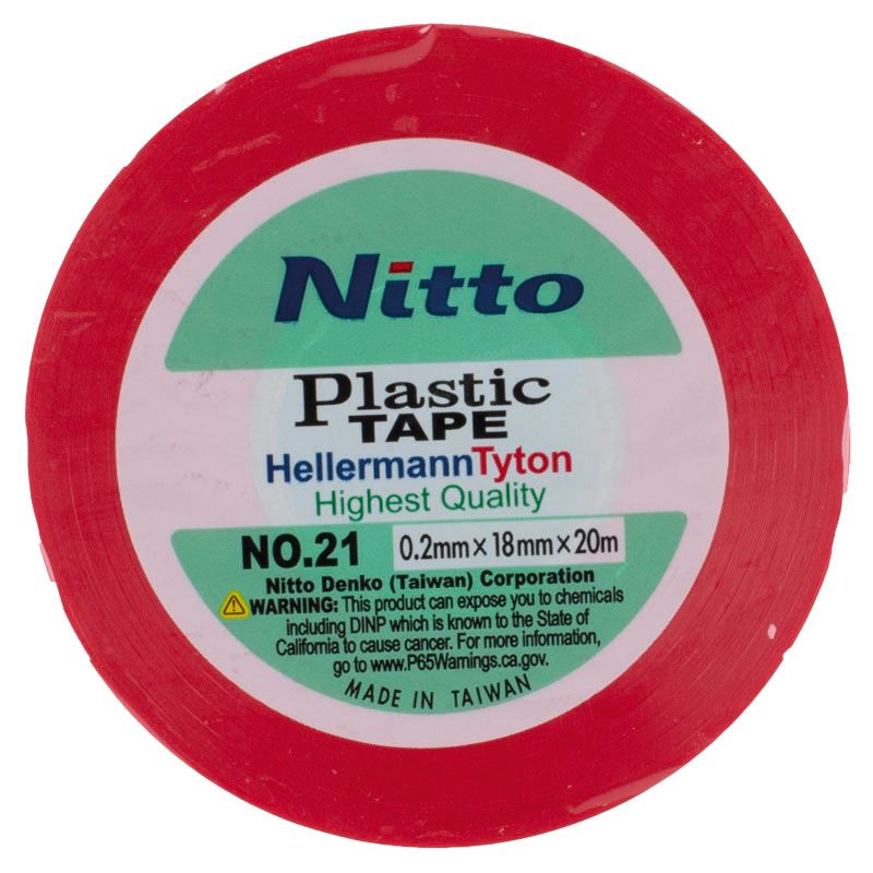 Insulation Tape Nitto 18x0.2mm - Red (10/Pkt)