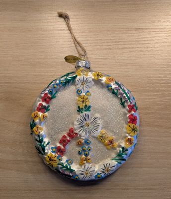 Peace Sign Ornament