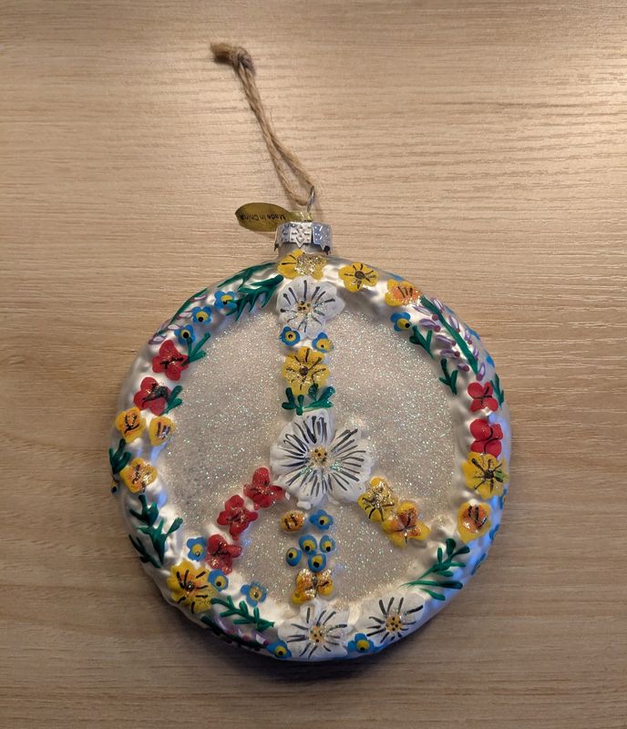 Peace Sign Ornament